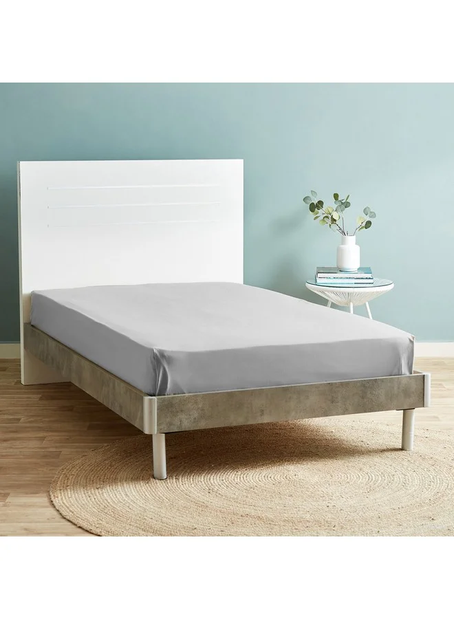 Home Box Ballina Solid Cotton Twin Flat Sheet 260 x 170 cm