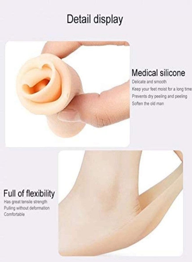 CELLEBII® Anti Crack Full Length Silicon Foot Protector Moisturizing Socks for Foot Care and Heel Cracks Smiling Foot Socks. - Image 3