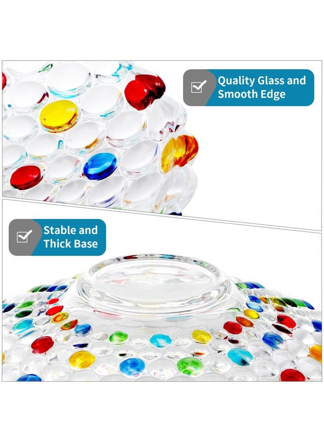 MDLUU 11.5'' Glass Crystal Bowl Centerpiece, Colorful Fruit Display Bowl, Decorative Large Glass Bowl for Kitchen Counter, Dining Room, Wedding Decor - Image 4