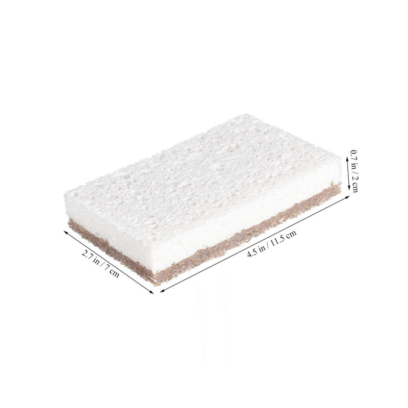 Natural Cleaning Sponges 12 Pack Coconut Fiber Cellulose Non Scratch Kitchen Bathroom - Image 4