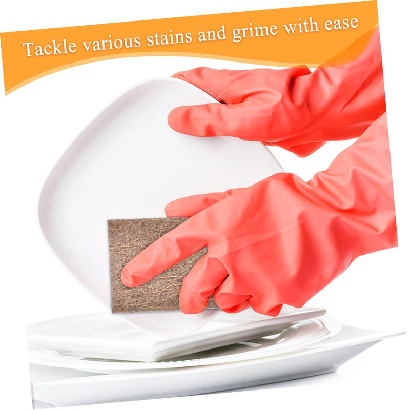 Natural Cleaning Sponges 12 Pack Coconut Fiber Cellulose Non Scratch Kitchen Bathroom - Image 5