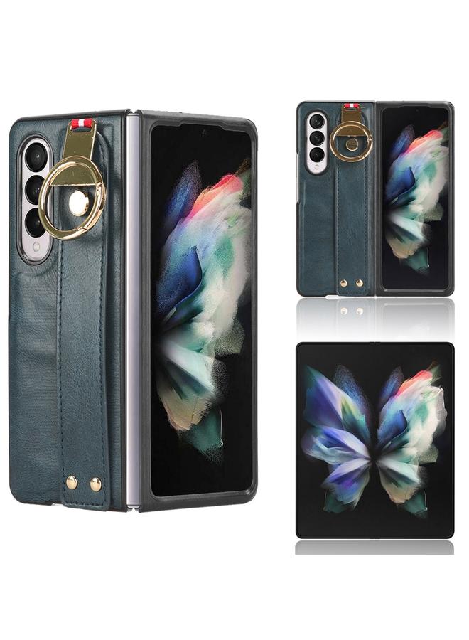 erorex Case For Samsung Galaxy Z Fold3 5G Wristband Leather Back Phone Case - Image 1
