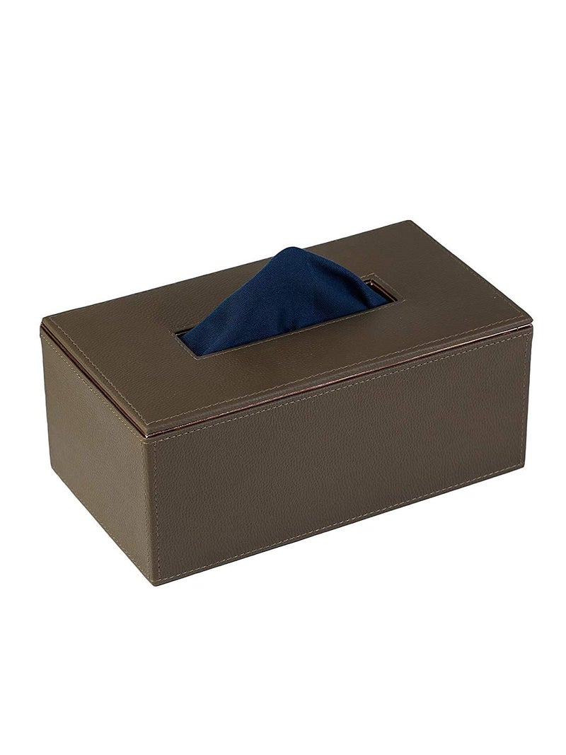 Azyeea Leather Tissue Box Holder | Paper Napkin Holder | Tissue Dispenser Organizer for Car Home Hotel Dinning Table | Eco-Friendly | Refillable | Handcrafted | 100 Pulls 2-ply (Brown) - Image 4