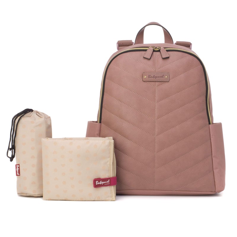 Babymel حقيبة ظهر حفاضات بابيميل غابي - وردي باهت