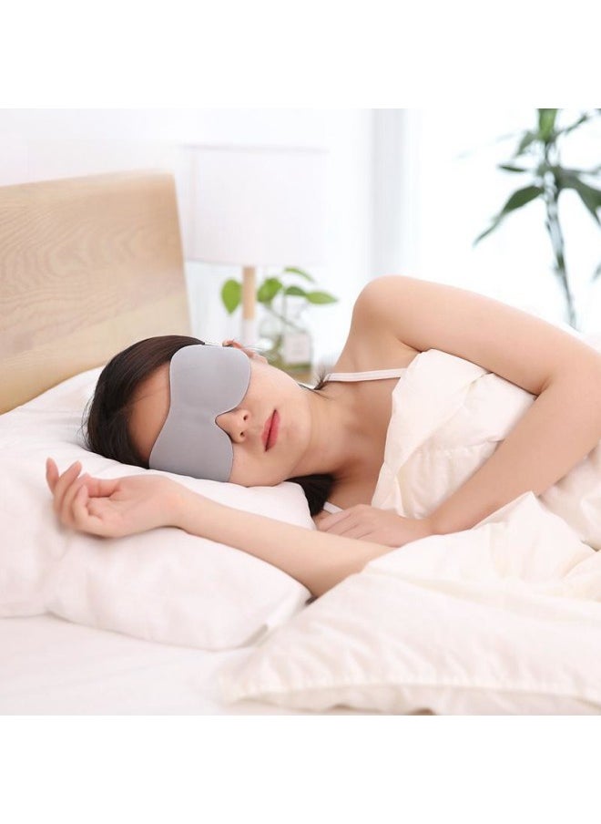 WAOKN 3D Sleep Mask for Side Sleeper, 100% Light Blocking Sleeping Eye Mask for Women Men, Contoured Cup Night Blindfold, Luxury Eye Cover Eye Shade with Adjustable Strap for Travel, Nap,Meditation，Grey  - Image 3