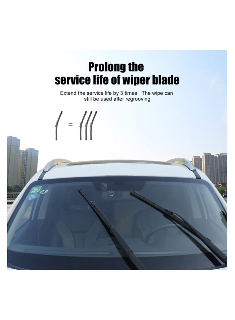 Zikra Car Wiper Repair Tool, Universal Car Windshield Wiper Regroover Tool with Double-sided Design, Multifunction Windscreen Wiper Blade Cutter, Car tools, Clear and Traceless, Sturdy and Durable (2PCS) - Image 2