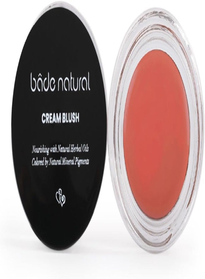 Bade Natural Cream Blush Coral Reef 01 - 100% Natural Buildable Color for Cheeks - Hydrating, Blendable, Cruelty-Free Makeup - Image 1