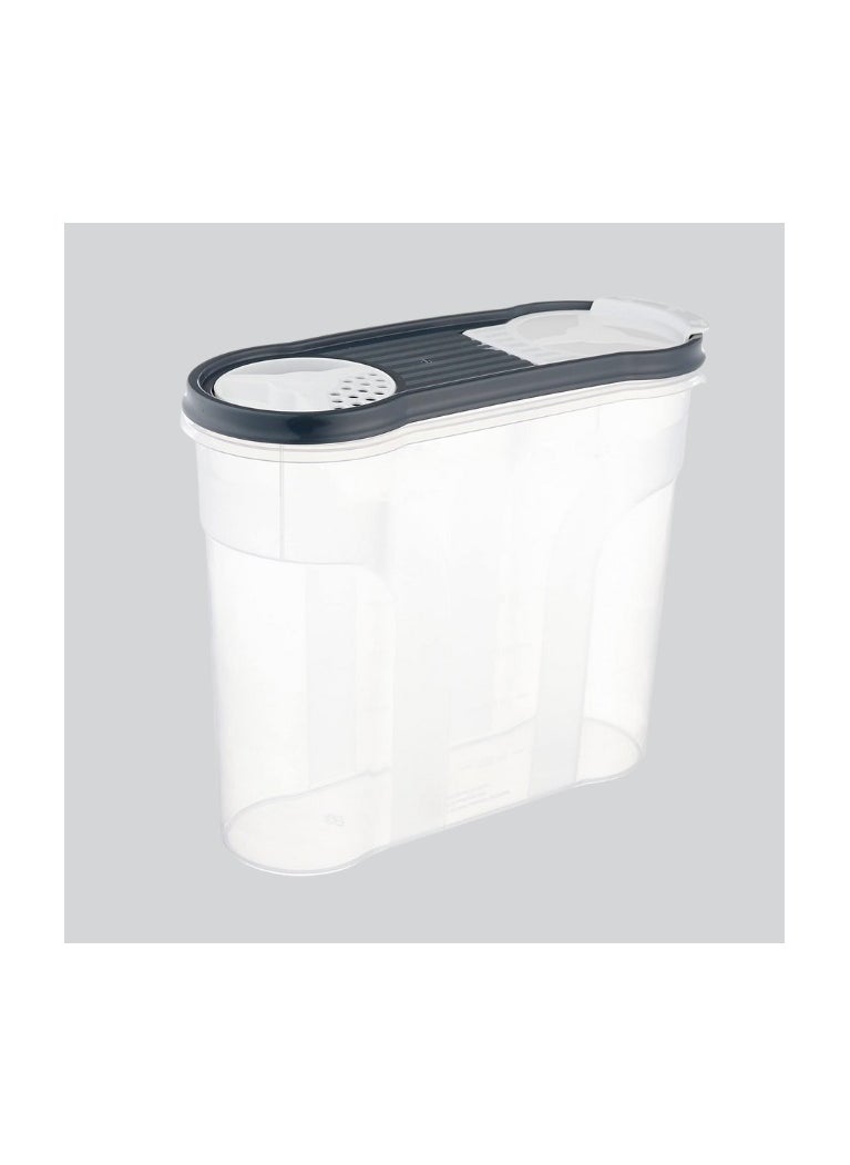 dunya - Dunya Plastic Cereal and Legumes Graduated Storage Box, set of 3 Pieces( 2900-2150-1400ml) -Grey Turkey Made - Image 1