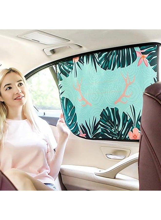 general Retractable magnetic curtains for car side windows, sun protection and heat insulation, adjustable and extendable, suitable for privacy protection in most cars - Image 2
