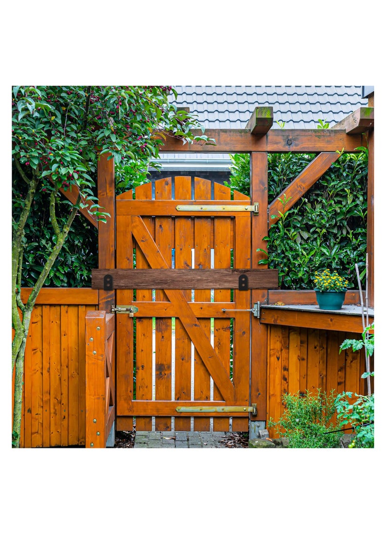 SYOSI - 2x4 Door Barricade Brackets, 2 Pcs Door Security Barricade Brackets, Heavy Duty Door Security Brackets for 2 x 4 Lumber, Open Security Holder U Brackets for Indoor, Outdoor, Black - Image 1