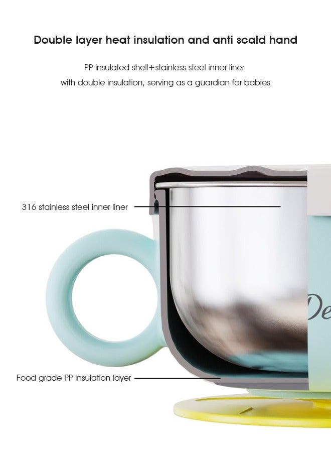 Star Core 4 Pcs Baby Feeding Set, Food-grade Material Baby Tableware Set, Baby Cutlery and Plates Set, Non-Slip Infant Dinnerware Set, Baby Self Feeding Utensils - Image 5