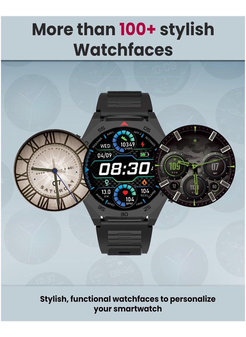 Moxedo Moxedo Revoltt SmartWatch for Men 1.43” Amoled Screen 100+ Watch Faces 120+ Sports Modes with Camera Control Compatible for Android and iOS Phone - Black  - Image 4