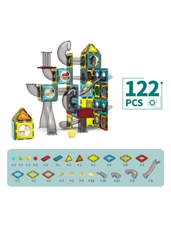 ستيم مكعبات انزلاق مغناطيسية ملونة على شكل ساق - 122 قطعة - Image 2