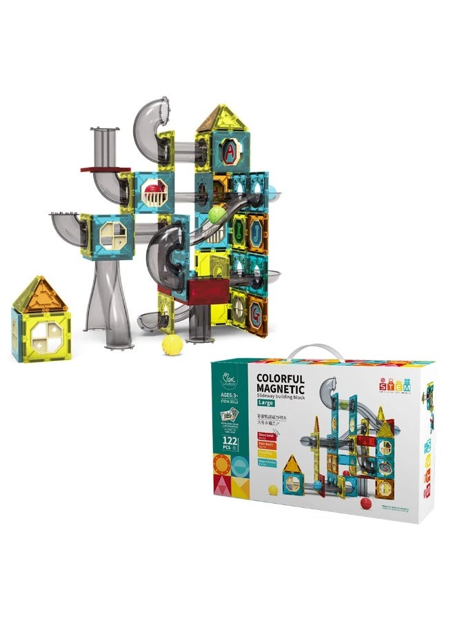 ستيم مكعبات انزلاق مغناطيسية ملونة على شكل ساق - 122 قطعة - Image 3