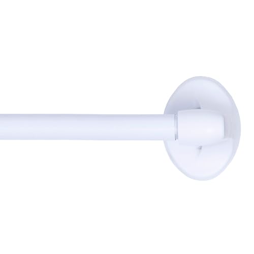 Kenney Magnetic Curtain Rod for Metal Doors or Metal Surfaces, No Drill Curtain Rod, Adjustable Magnetic Rod, Multi-Use Design, 16-28 inch Window Privacy Drapery Rods, Appliance Rods, White Finish - Image 1