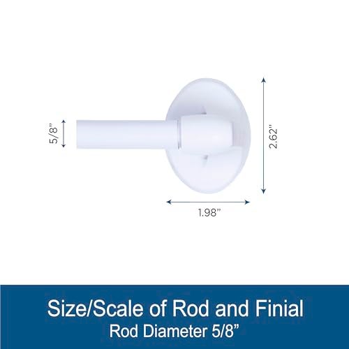 Kenney Magnetic Curtain Rod for Metal Doors or Metal Surfaces, No Drill Curtain Rod, Adjustable Magnetic Rod, Multi-Use Design, 16-28 inch Window Privacy Drapery Rods, Appliance Rods, White Finish - Image 4