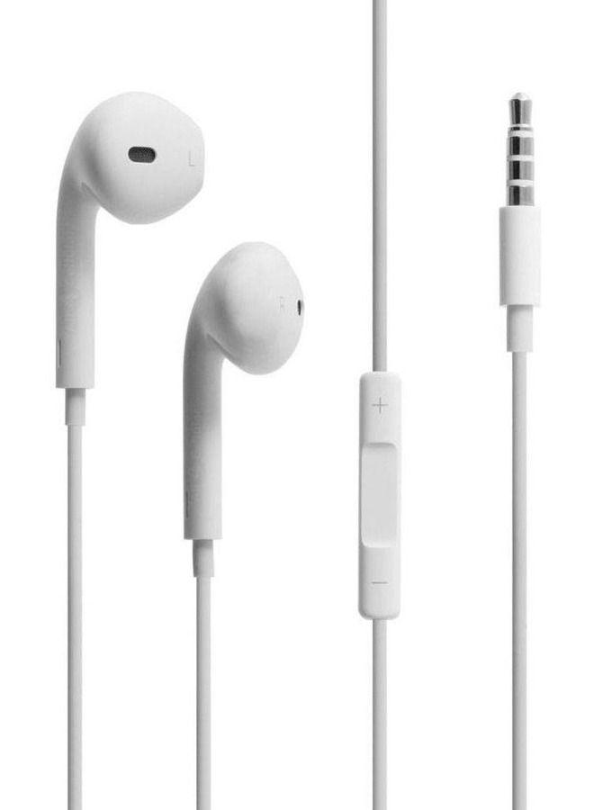 سماعة اذن لاجهزة ابل ايفون 6S / 6 بلس / 6/6 بلس / 5/4 / ايباد / ايبود ابيض