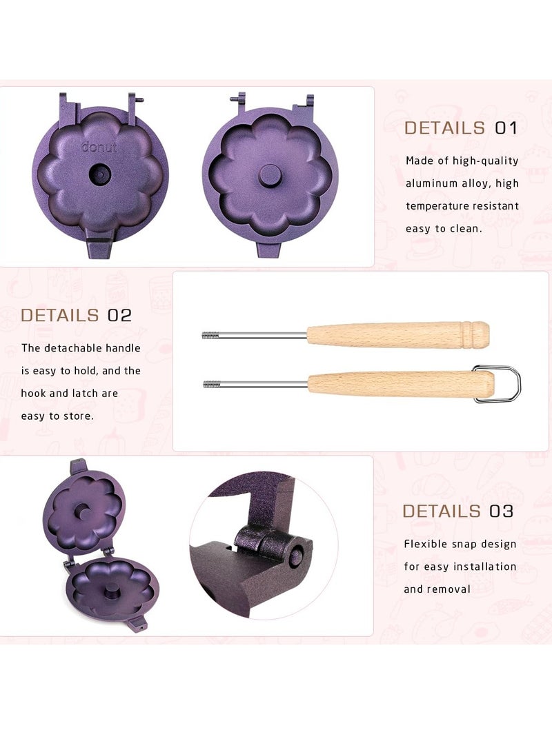 Excefore Donut Mold Maker Non Stick Donut Molds Baking Cake Baking Tray Donut Mold Cake Efficient Donut Creation Maintenance Simplified Decorating Tools Handle Mold Maker For Donuts - Image 3