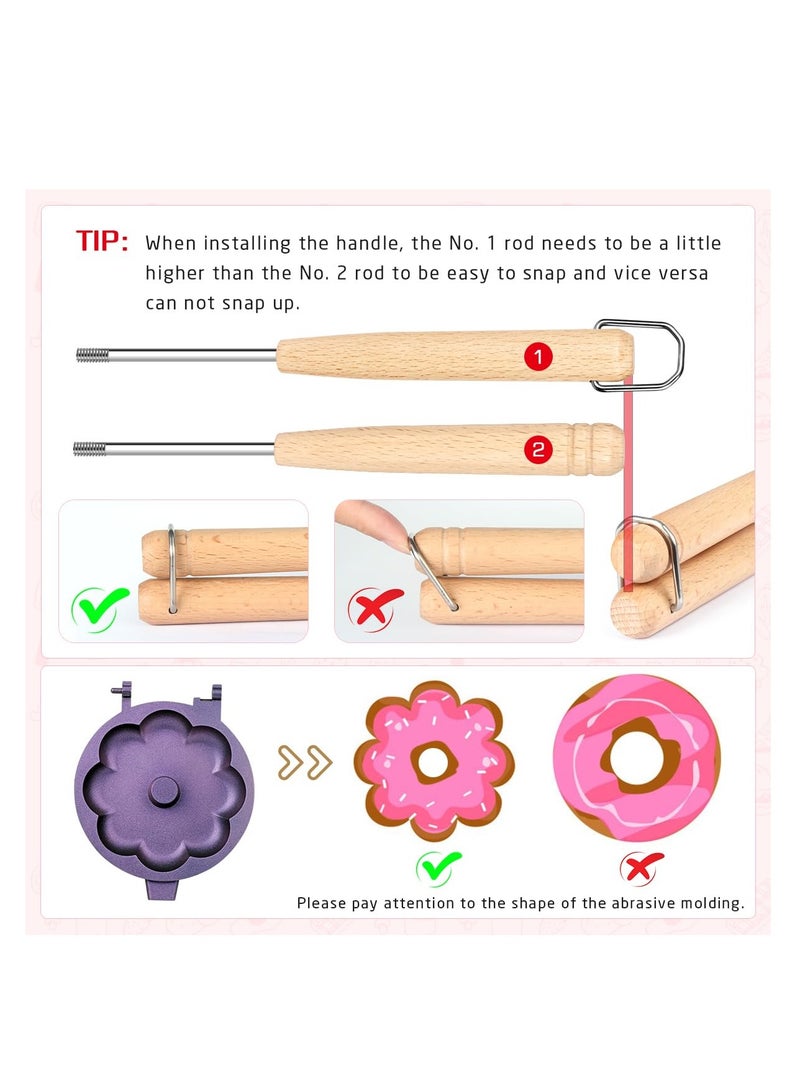 Excefore Donut Mold Maker Non Stick Donut Molds Baking Cake Baking Tray Donut Mold Cake Efficient Donut Creation Maintenance Simplified Decorating Tools Handle Mold Maker For Donuts - Image 1