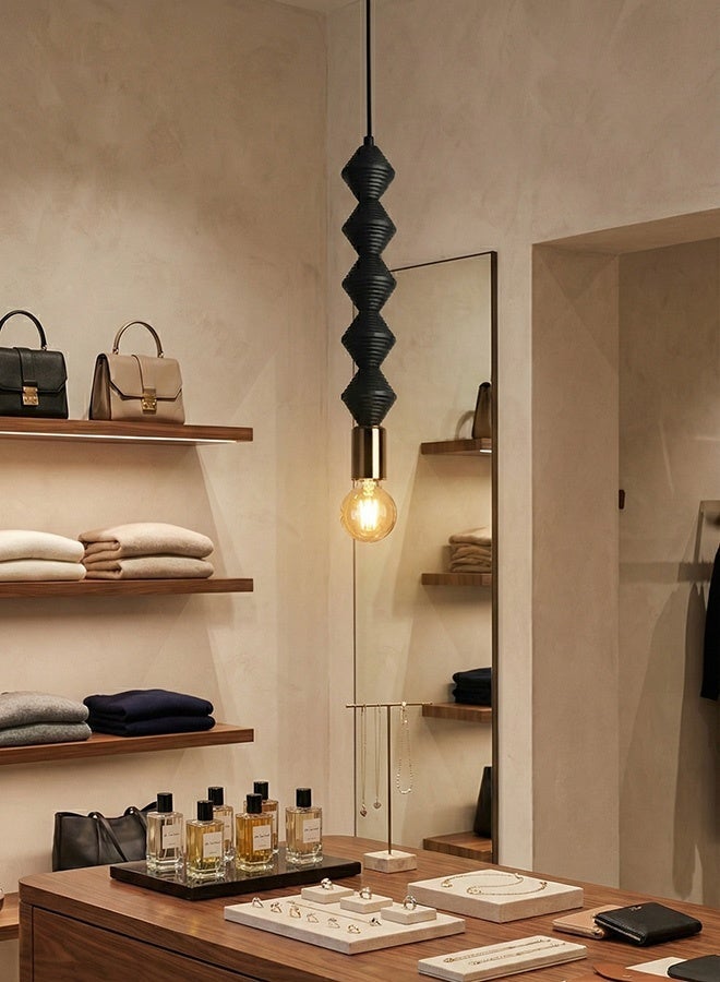 BUY4LESS -  Modern Lighting, Single Pendent, Light, Aluminium pendent, Black Color, 5x30x100 cm, Suitable for bedroom , kitchen, coffee shop, Adjustable height. - Image 4