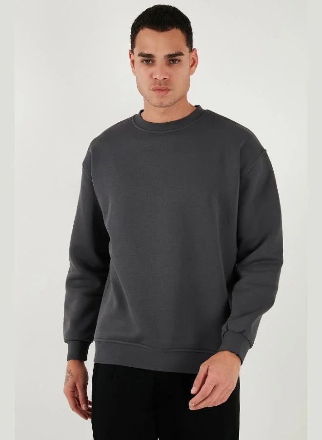 Buratti  Buratti Regular Fit Crew Neck Cotton Fleece Lined Soft Brushed Sweatshirt Men's SWEAT 5905255 for Men | Best Price UAE
