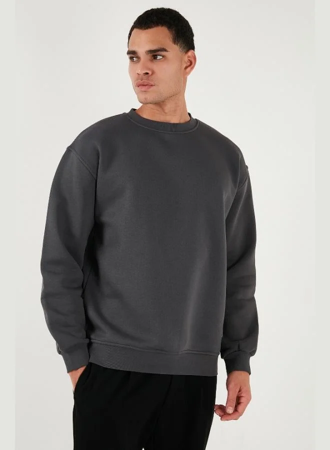 Buratti  Buratti Regular Fit Crew Neck Cotton Fleece Lined Soft Brushed Sweatshirt Men's SWEAT 5905255 for Men | Best Price UAE