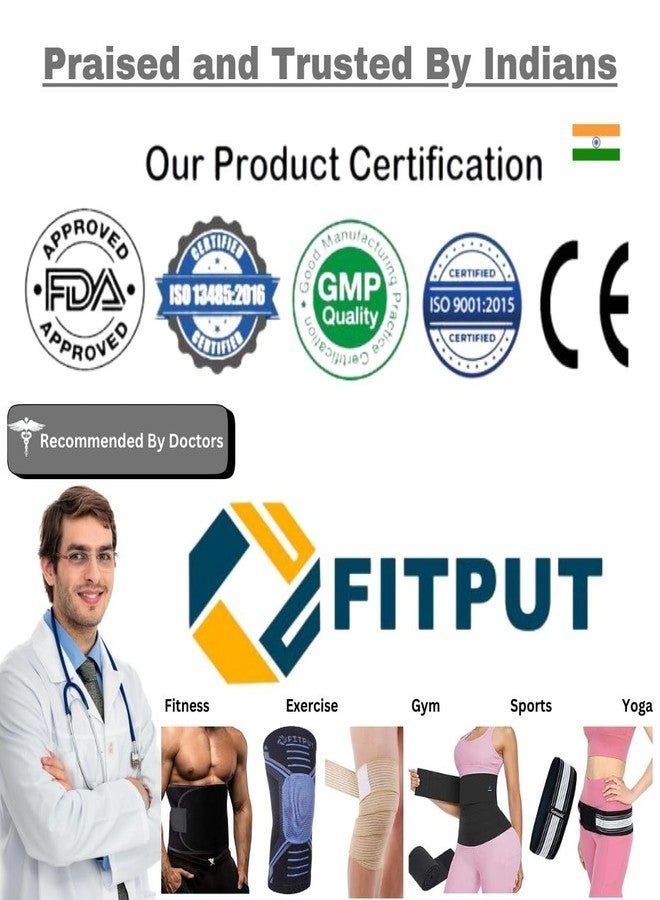 FITPUT حزام FITPUT لشدّ الجسم مصنوع من النيوبرين، حزام للبطن للرجال والنساء غير قابل للتمزق، حزام ساونا لتمارين البطن، حزام لياقة بدنية لشدّ الخصر، حزام تنحيف للرجال (أسود) - Image 5