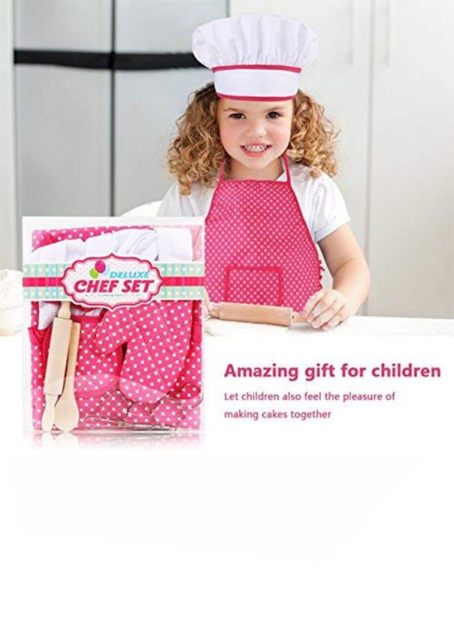 11-Piece Cooking and Baking Set Chef Kitchen Costume Set - Image 2