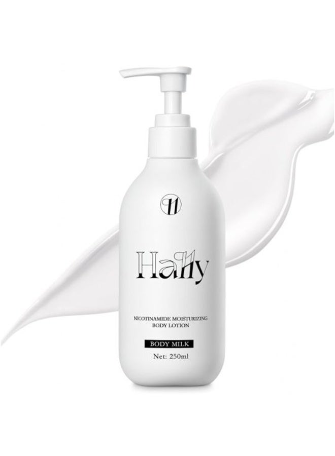 HALLY Haily Nicotinamide Moisturizing Body Lotion 250ml – Deep Hydration Body Milk for Dry Skin, Brightening & Skin Barrier Repair, Lightweight Non-Greasy Daily Moisturizer for Smooth & Soft Skin - Image 4