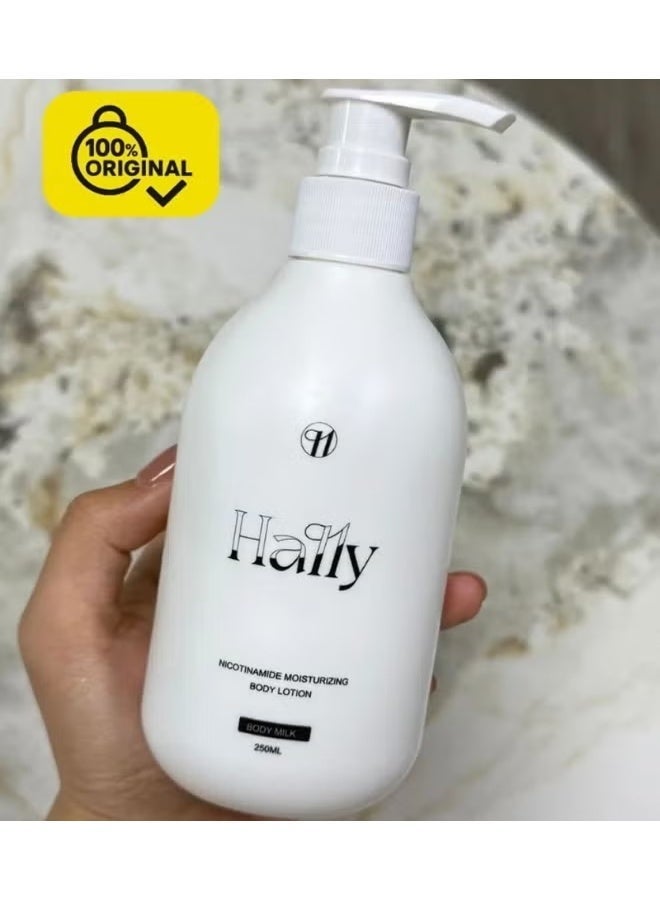 HALLY Haily Nicotinamide Moisturizing Body Lotion 250ml – Deep Hydration Body Milk for Dry Skin, Brightening & Skin Barrier Repair, Lightweight Non-Greasy Daily Moisturizer for Smooth & Soft Skin - Image 3