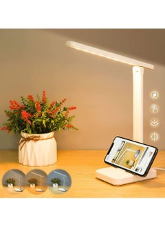 2 في 1 مصباح مكتب LED قابل للتعديل 180 درجة مصباح مكتبي للعناية بالعين قابل للدوران لطاولة العمل بالمكتب المنزلي (النوع C) (أبيض بارد وأبيض دافئ))