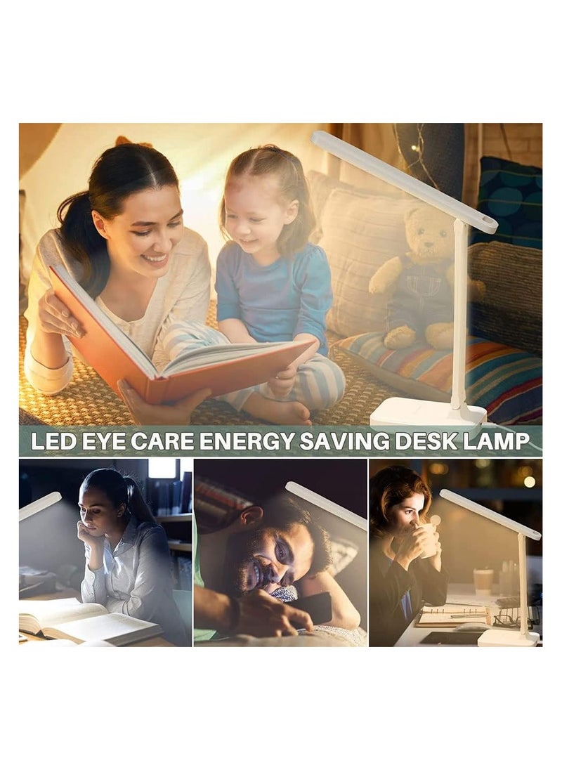 Generic - 2 في 1 مصباح مكتب LED قابل للتعديل 180 درجة مصباح مكتبي للعناية بالعين قابل للدوران لطاولة العمل بالمكتب المنزلي (النوع C) (أبيض بارد وأبيض دافئ)) - Image 1