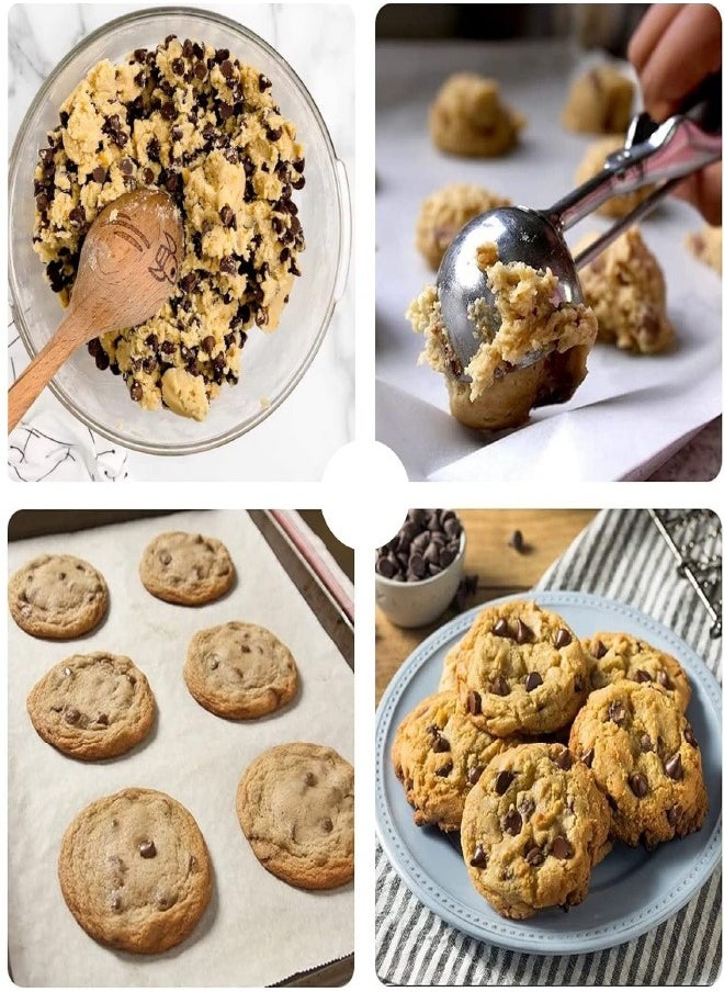Generic - Ice Cream Scoop, 3Pcs Cookie Scoop Set, Stainless Steel Cookie Dough Scoop, Cookie Scoops for Baking Set of 3, Ice Cream Scooper with Trigger Release, Cookie Scooper for Baking, Cupcake Scoop - Image 1