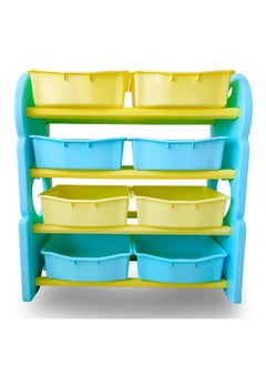 Home Elements Kids Multi-Bin Toy Organiser Storage Rack Multi Colour  - Image 1