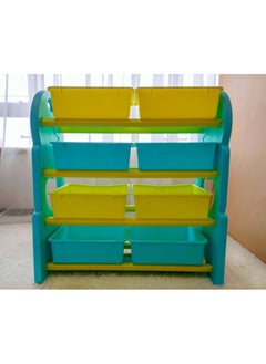 Home Elements Kids Multi-Bin Toy Organiser Storage Rack Multi Colour  - Image 4