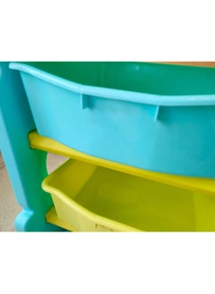 Home Elements Kids Multi-Bin Toy Organiser Storage Rack Multi Colour  - Image 2