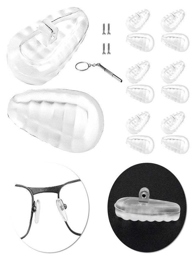 LenzProse 6 Pairs Anti-Slip Nose Pads for Oakley Wiretap 2.0 OX5152/Tincup OX3184 OX5099 OX5094/Base Plate OX3232/Surface Plate OX5132/Wingback SQ OX5148/Savitar OO6047/Conductor OO4106 OO4107 Eyeglasses - Image 1