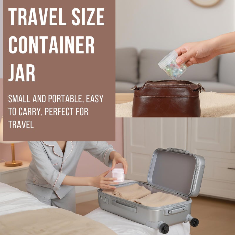 DEMORA Small Travel Containers Plastic Jars with Lids for Creams, Refillable TSA Approved Travel Size Containers for Lotion Makeup Cosmetic Ointments Slime, PP, BPA Free (Clear, 1 oz, 6 Pcs) - Image 5