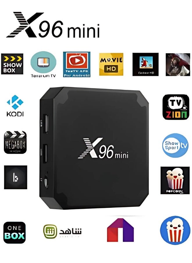 اكس 96 - جهاز رسيفر بنظام الأندرويد بدقة فائقة الوضوح 4K مع جهاز تحكم عن بعد ، أسود - Image 1