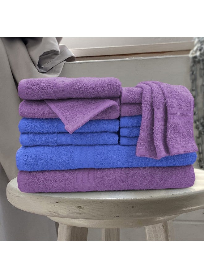 Sassoon Anatolia 12 Piece Cotton Towel Combo In 500 Gsm- Heaven+Purple - Image 5