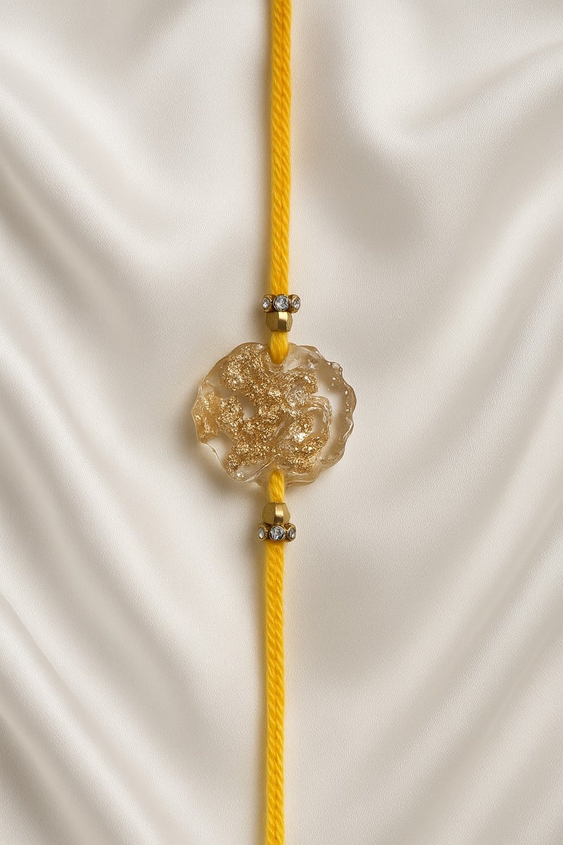 Ready For Chai Handmade Resin Rakhi with Roli-Chawal Unique Raksha Bandhan Rakhi - Image 1