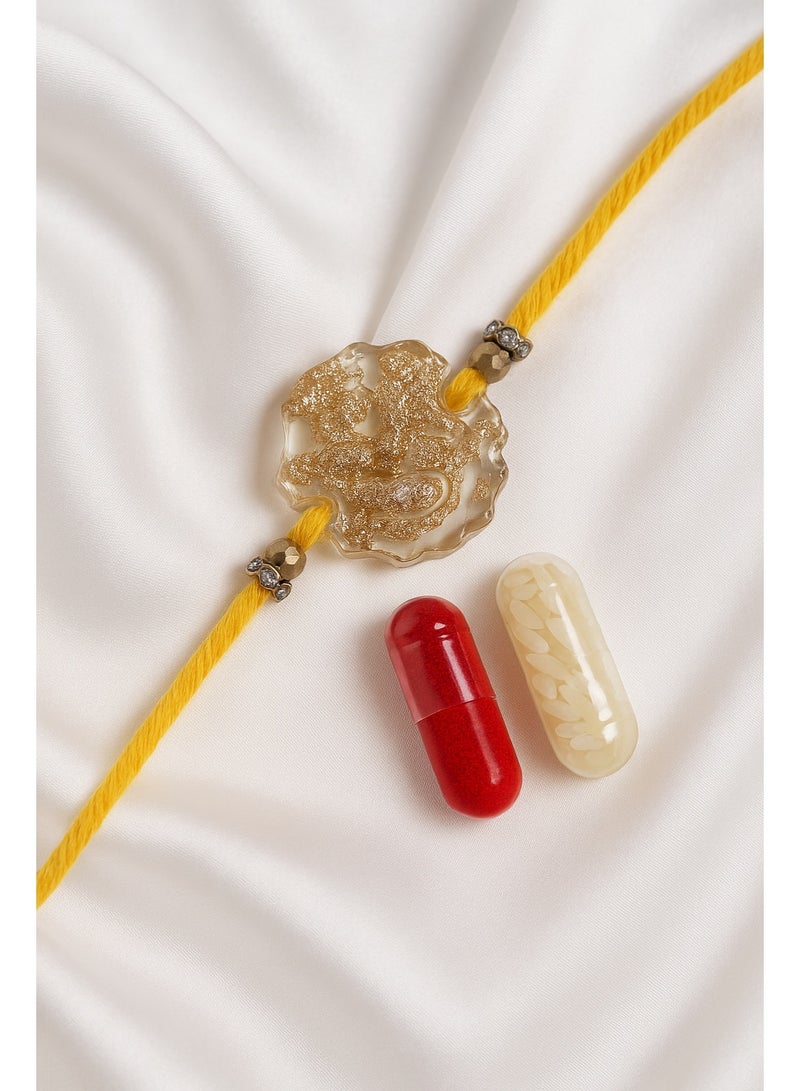 Ready For Chai Handmade Resin Rakhi with Roli-Chawal Unique Raksha Bandhan Rakhi - Image 2