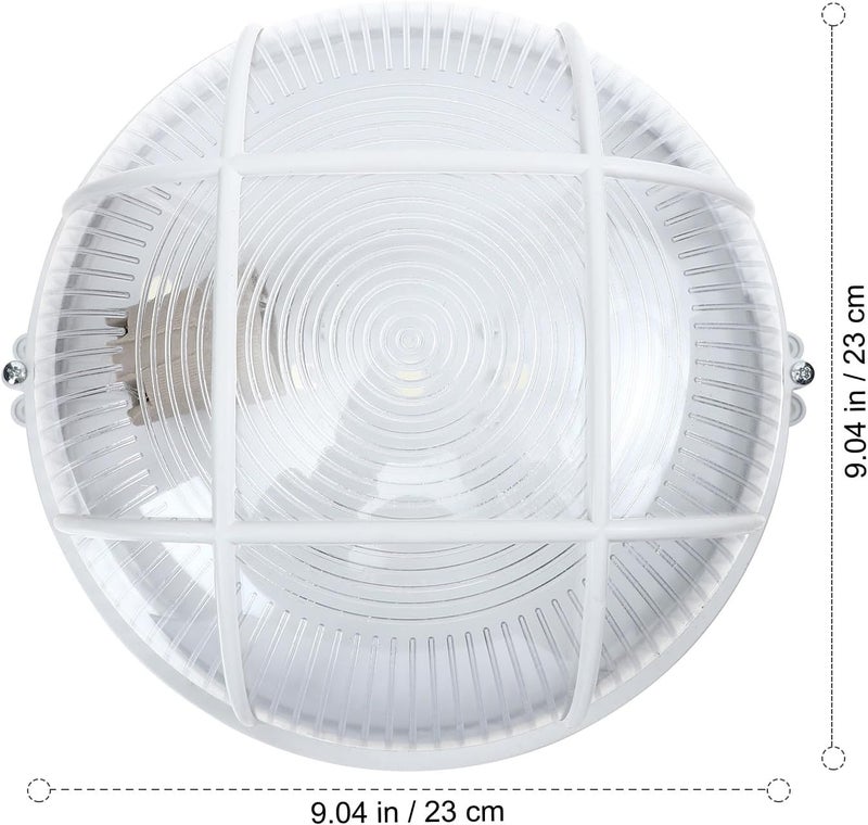 Luxshiny LED Ceiling Lamp Waterproof Bathroom Ceiling Light with Bulb Holder Moisture-Resistant Flush Mount for Hallway and Corridor Lighting - Image 2