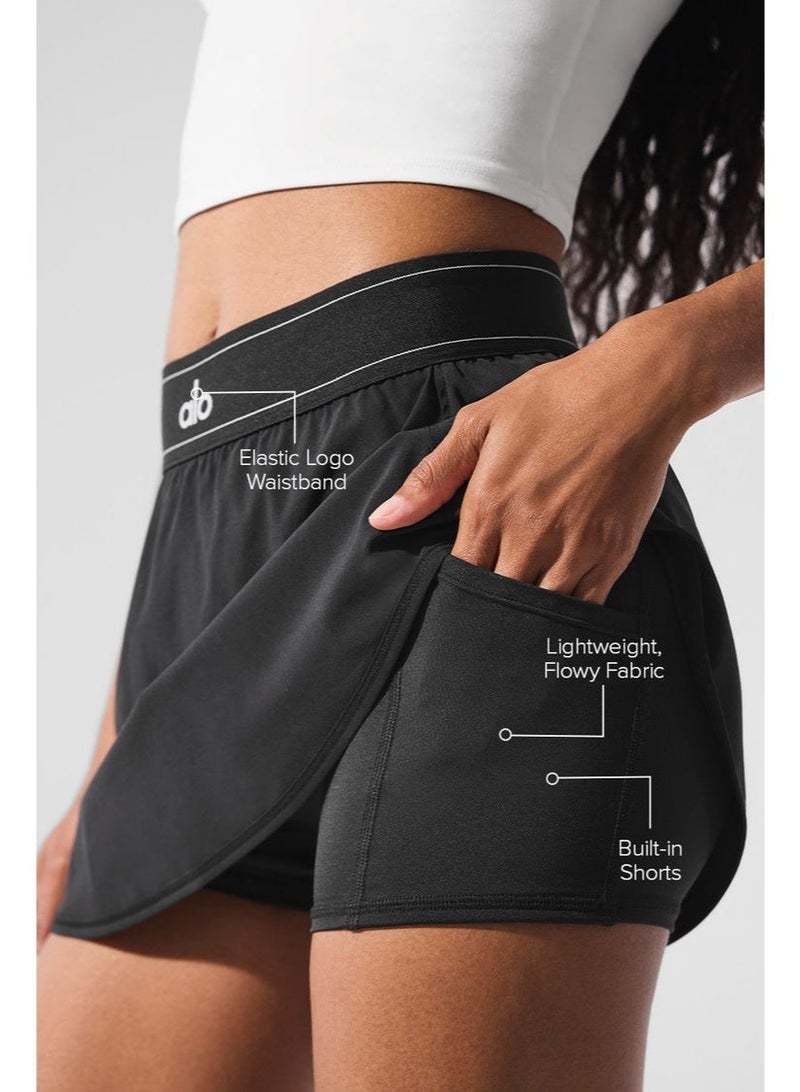 Alo Yoga Women's High Waist Tennis Skirt, Quick Dry Athletic Skort with Built-in Shorts, Anti-Slip Waistband for Yoga, Running & Golf - Image 4