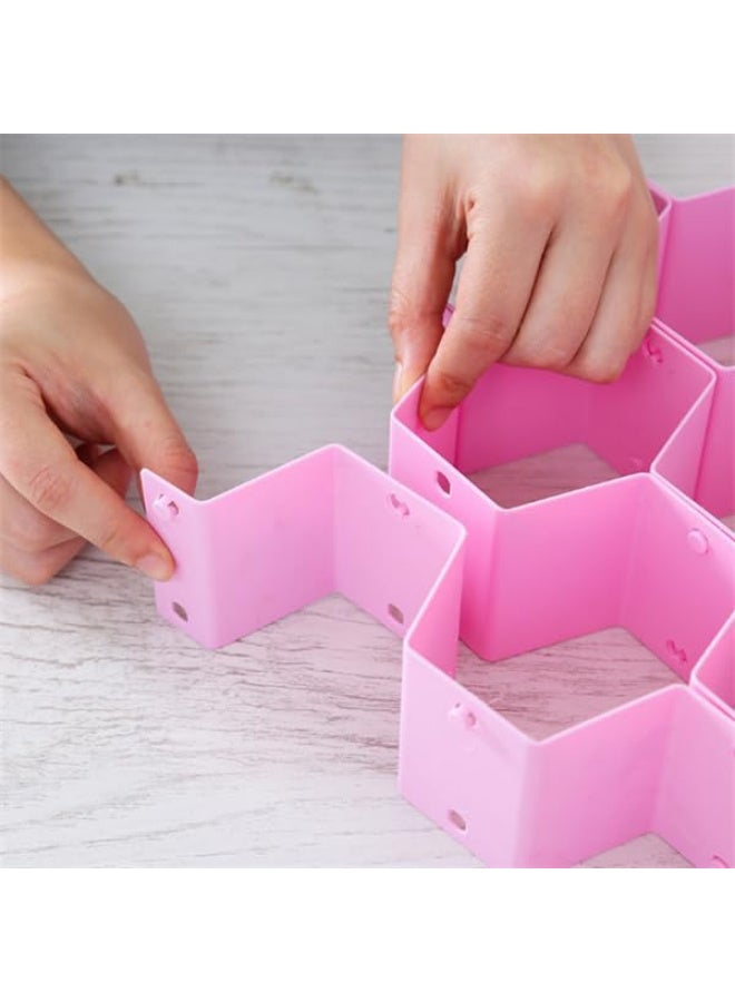 رف منظم ومقسم للأدراج على شكل خلية نحل يمكنك تركيبه بنفسك لتنظيم الجوارب (عدد قطعتين) - Image 2