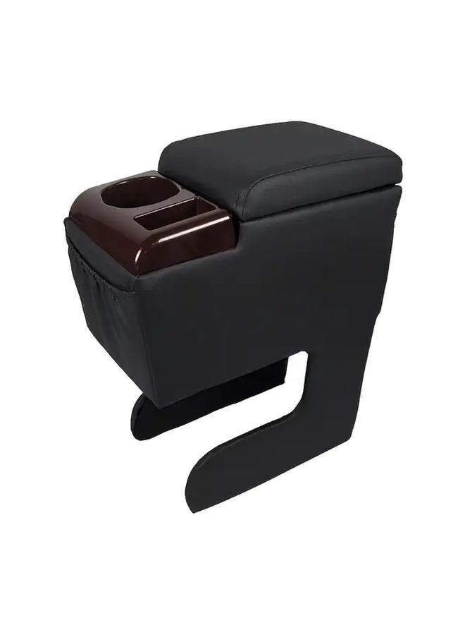 1pc Universal Car Armrest Box Gray With Cup Holder And Top Cover Cushion Plastic Controller Organizer For Truck SUV Van Business Storage Auto Interior Accessories Easy Installation Recommend Checking Size - Image 5