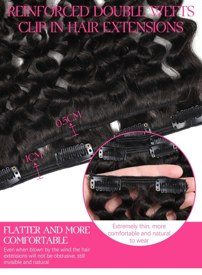Lacer Clip in Human Hair Extensions Afro Jerry Curly 3B 3C Real Hair Clip in Extensions For Black Women Natural Black Colour 100% Brazilian African American Hair Extensions (60cm , Jerry Curly 1B/4) - Image 4