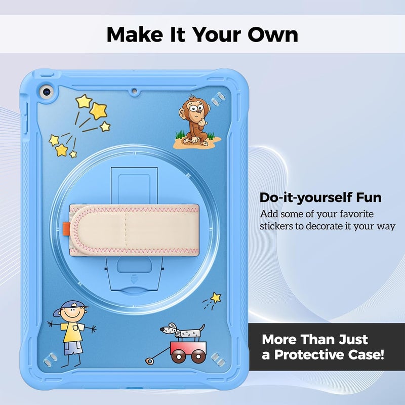 Procases Compatible For Ipad 10.2 Case Ipad 9Th 8Th 7Th Generation 2021/2020/2019 Case, Heavy Duty Shockproof Rugged Case 360 Degree Rotatable Kickstand Protective Cover Case –Blue - Image 2