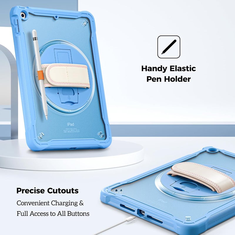 Procases Compatible For Ipad 10.2 Case Ipad 9Th 8Th 7Th Generation 2021/2020/2019 Case, Heavy Duty Shockproof Rugged Case 360 Degree Rotatable Kickstand Protective Cover Case –Blue - Image 3