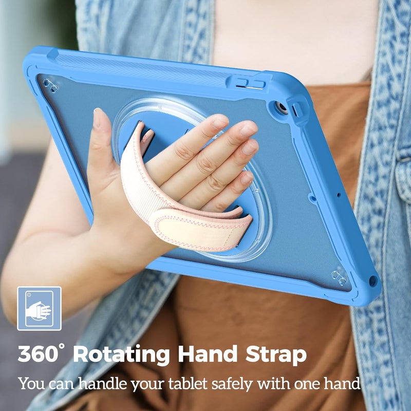 Procases Compatible For Ipad 10.2 Case Ipad 9Th 8Th 7Th Generation 2021/2020/2019 Case, Heavy Duty Shockproof Rugged Case 360 Degree Rotatable Kickstand Protective Cover Case –Blue - Image 4